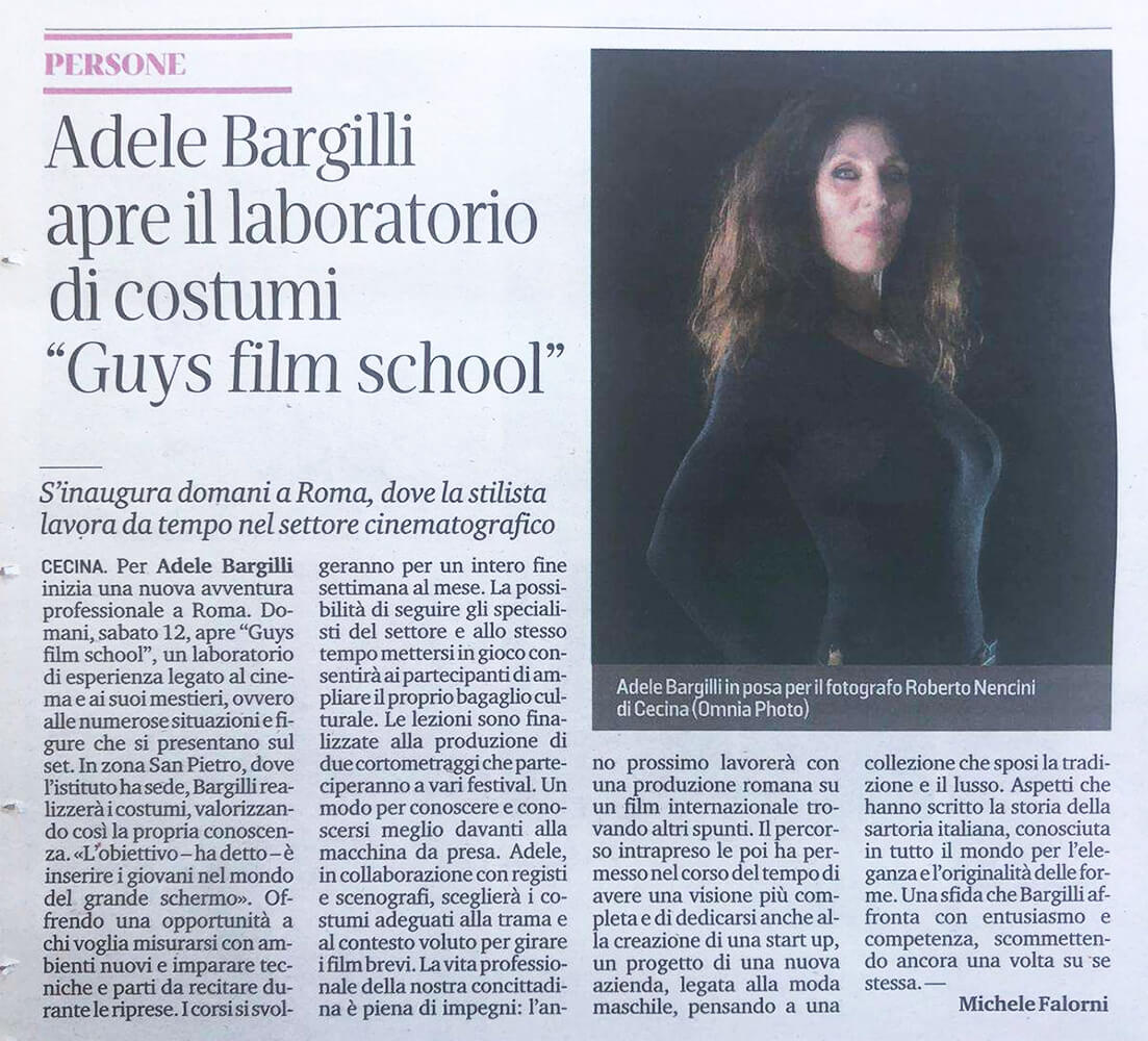 intervista giornale Adele Bargilli